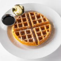 Classic Waffle · Whipped butter, warm maple reduction.