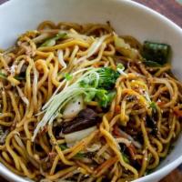 Chow Mein · Yakisoba noodle, snap peas, carrots, napa cabbage, bean sprouts, bok choy, soy, and radish s...