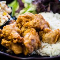 Karaage Fried Chicken · 5 pieces of Japanese style fried chicken with spicy aioli.