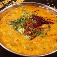 Dal Tadka · (GF)Yellow Lentil cooked with curry leaves, Mustered and cumin seeds