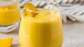 Mango Lassi · Traditional Indian drink made with mango, homemade yogurt, milk, and rosewater.