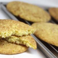 Snicker Doodle Cookie · Soft vanilla shortbread cookie rolled in a mixture of pure Korintji cinnamon and sugar baked...