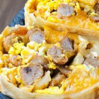 Sausage Burrito · Cheese, Fries, Egg & Bacon