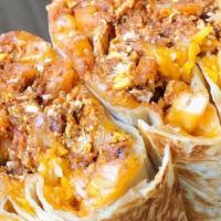 Chorizo Burrito · Cheese, Fries, Egg & Bacon