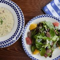 Chowder & Salad Combo · Choose a starter salad and a small bowl of chowder