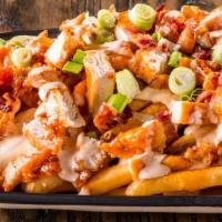 Cheddar Bacon Fries · Wingers seasoned fries smothered in our Alehouse Queso topped with applewood smoked bacon bi...