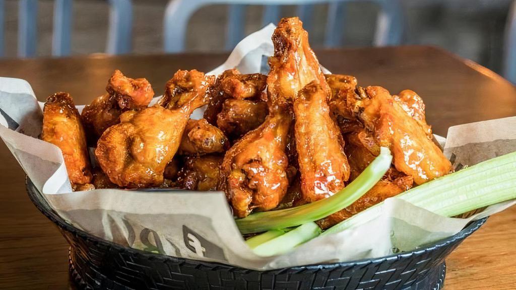 10 Famous Wings Gf · Choose between hand-battered HOUSE WINGS or non-battered NAKED WINGS.
Tossed with your choice of Signature Sauce or Signature Rub.