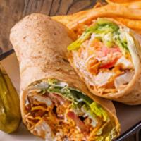 Blt Sticky Finger Ranch Wrap · Our Famous Sticky Fingers, Applewood smoked bacon, cheddar jack cheese, lettuce, tomato and ...
