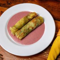 Gluten Free Herbed Crepes · Filled with mushrooms spinach ricotta and served with plum creme fraiche.

Consuming underco...