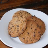 4 Pc Gluten Free Chocolate Chip Cookies · House baked gluten free chocolate chip cookies.