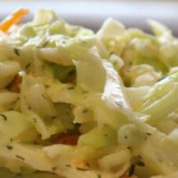 Coleslaw · Honey base coleslaw with chopped cabbage, carrots  and green onion