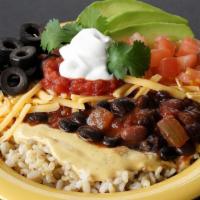 Smoky (Mild Heat) · Organic Brown Rice · Yumm! Sauce® · Our own Chipotle Chili · Fresh Mild Red Salsa · Deluxe T...