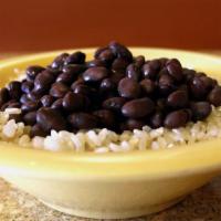 Organic Rice & Beans · Organic Brown Rice · Organic Black Beans · Served in a bigger bowl to help kids avoid the 