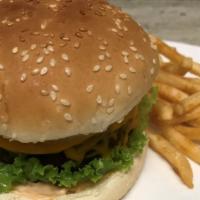 Loving Hut Burger (Beyond Patty) · Includes french fries or veggies. Gardein / Beyond patty, sauteed onion, lettuce, tomato, an...