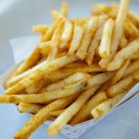 Fries · Sea salt, curry, nori (roasted seaweed flakes) or 12 spices blend (spicy). With your choice ...