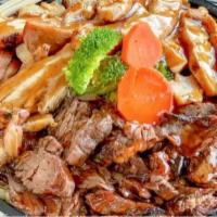 Large Sumo Bowl (10. 5 Oz) · Total combination of steak, white and dark meat chicken, steamed veggies with rice and sam's...