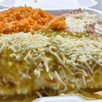 Chile Verde Burrito Smothered · 