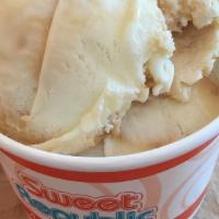 Salted Caramel Swirl Ice Cream · Caramel swirled into sweet cream ice cream (contains dairy).
(May not be split into separate...