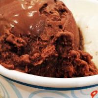 Chocolate Ice Cream · Medium-dark chocolate ice cream (contains dairy and soy). 
(May not be split into separate s...