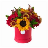Krasnodar · Each fresh cut floral hat box arrangement  is created uniquely by one of our certified flora...