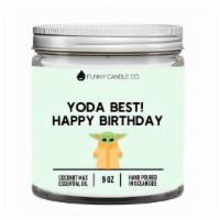 Yoda Best, Happy Birthday - Candle · The perfect birthday candle for the Star Wars lovers.

Scent notes: Buttercream, Sugar, Crea...
