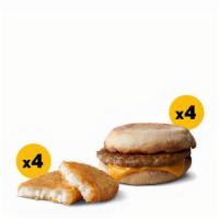 4 Sausage Mcmuffin Breakfast Bundle  · Sausage McMuffin (x4), Hash Browns (x4)