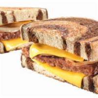 Patty Melt · Fresh 1/4lb Ground Beef Patty in between Deli Sliced Marble Rye Bread and Melted American Ch...
