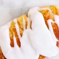 Almond Bear Claws · Taste our sweet almond-flavored danish called a bear claw topped with a sweet glaze and slic...
