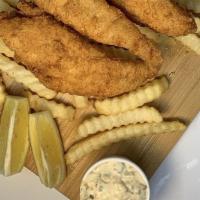 Cod Fish And Chips · English breading or cornmeal breading (let us know).