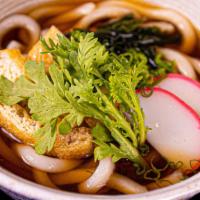 Udon  · Japanese thick noodles with toppings