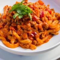 Arrabiata · Casarecce, ground sausage & Calabrian chilis