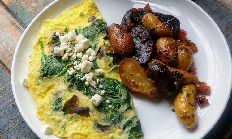 Create Your Own Omelet · Includes 2 toppings. Served with breakfast potatoes.