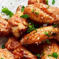 Wings · Wings tossed in your choice of sauce with carrots, celery, and ranch or bleu cheese for dipp...