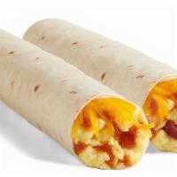 Breakfast Roller · Scrambled eggs, freshly grated cheddar cheese, zesty red sauce, and choice of egg & cheese o...