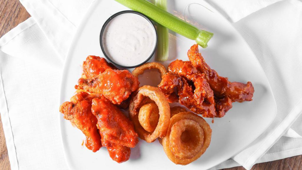 Wtf  Combo(Wings, Things, & Fingers) · Your choice of any one (1) Starter plus 3 Famous Wings and 3 Famous Sticky Fingers.