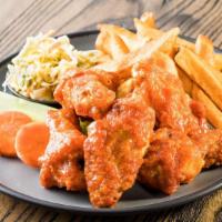 Wing Dinner · Six of our hand-battered House Wings or non-battered Naked Wings in the sauce or rub of your...