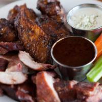 Combo Plate · Gluten-free. A half order of wings and a half order of tangos served with your choice of hou...