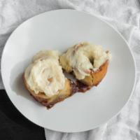 Take & Bake Buttermilk Cinnamon Rolls · Box of 4 rolls and cider frosting