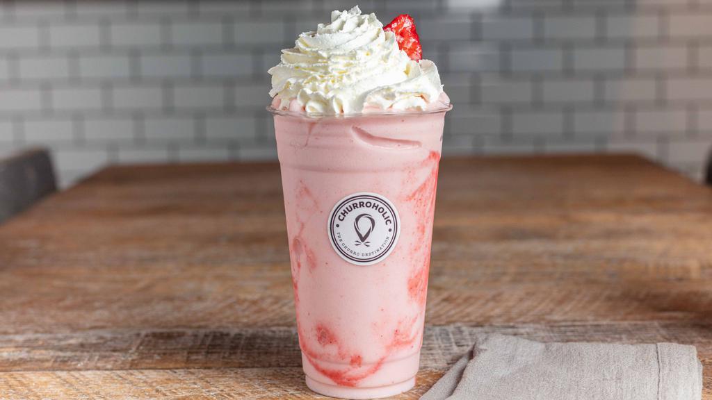 Strawberry Delicious · Blended strawberries and bananas topped with whipped cream.
