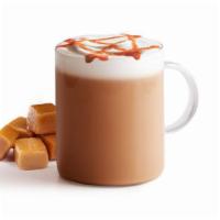Café Caramel · Our light roast coffee with our French Deluxe™ vanilla powder, caramel sauce, steamed non-fa...