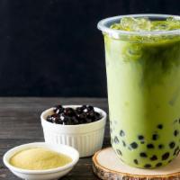 Green Tea With Matcha Boba · 