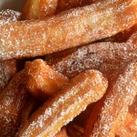 Churro Bites · Fried and dusted in cinnamon sugar. Flour based, cake-like texture. Versatile snack, dessert...