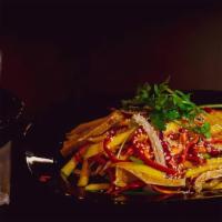 Mango Salad · Sliced mango, green and red bell pepper, red onion, daikon pickle, deep-fried tofu in house ...