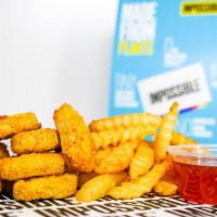 8 Impossible Chicken Nuggets  · 8 Crispy Impossible chicken nuggets fried to perfection and served with fries along with you...