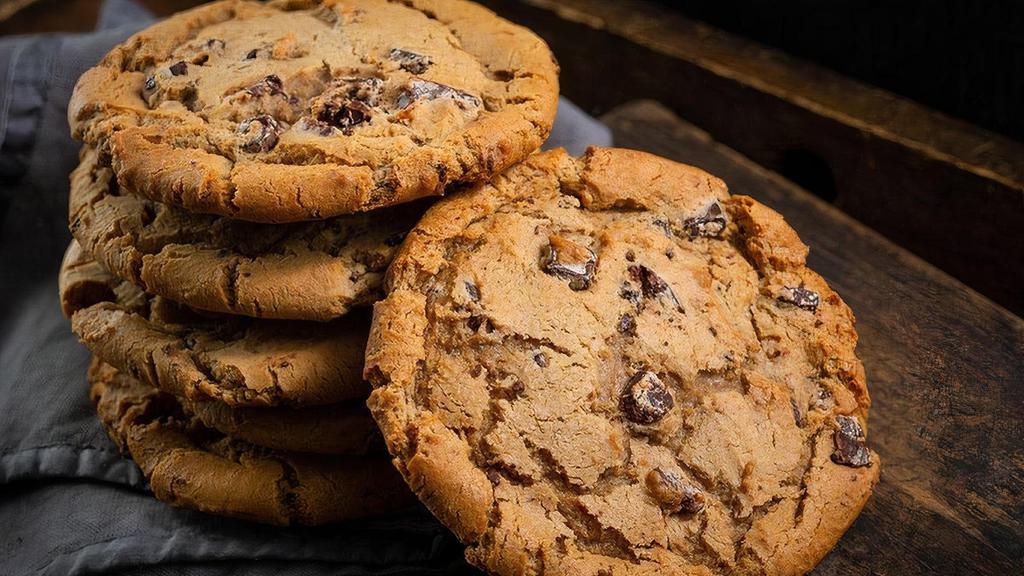 Brown Butter Chocolate Chunk Cookie · Two types of semi-sweet chocolate chunks, with a hint of brown sugar and vanilla.