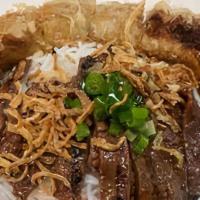 Egg Roll & Grill Meat  Noodle Bowl. · Choice of Chicken, Pork or Beef