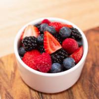 Side Mixed Berries · Sweet and healthy, this mix of fresh berries including blueberries, strawberries, and blackb...