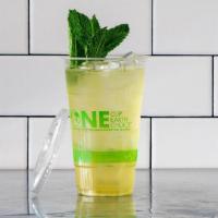 Moroccan Mint Tea-Iced · Iced green tea lightly sweetened with mint on draft! <br />