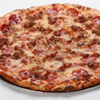 The Wall Street · Pepperoni, sausage and extra cheese.