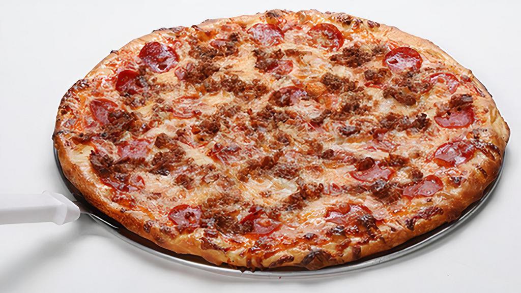 The Wall Street · Pepperoni, sausage and extra cheese.